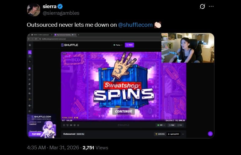 Twitter Sierra Outsourced Max Win